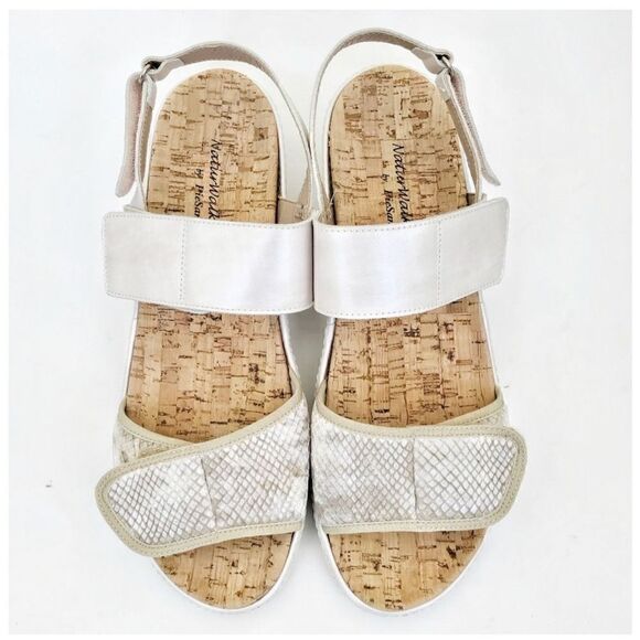 NATURWALK BY PIESANTO OZOR IN IVORY LEATHER AND VELVET SIZE 10 - Picture 5 of 9